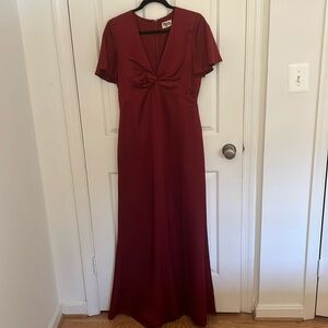 Show Me Your Mumu | Rome Twist Gown ~ Ruby Luxe Satin